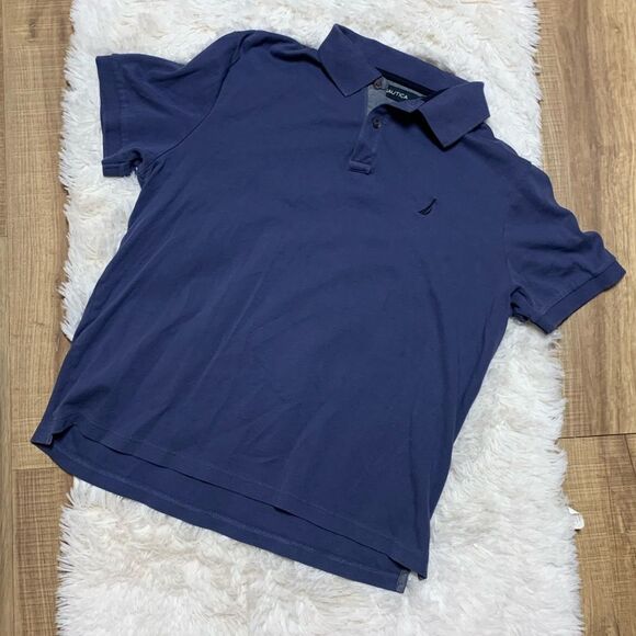 Navy Nautical Polo Shirt - Picture 1 of 2
